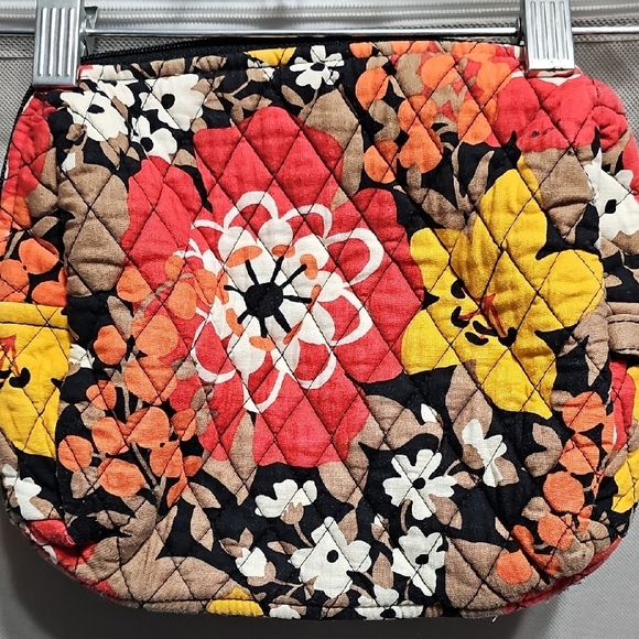 Vera Bradley Quilted Floral Cosmetic Bag - Red, Yellow, Black - Picture 4 of 7